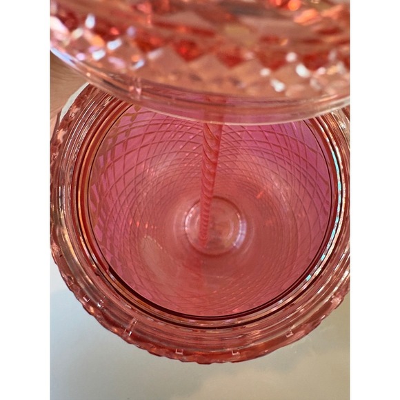 Starbucks 2024 Iridescent Pink Grid Studded Venti Tumbler 24 oz‎ Straw - Picture 5 of 5